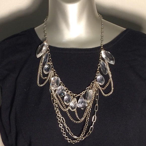 Silver Chains With Clear Beads - Picture 2 of 4